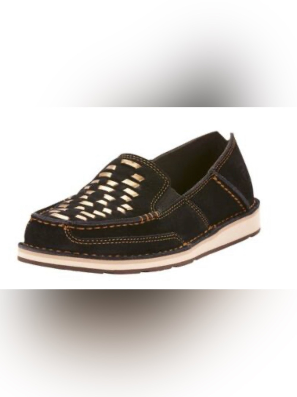 Ariat Black Suede cruiser weave with gold